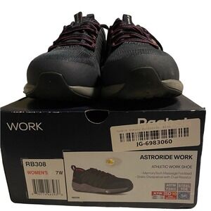 Reebok Astroride RB308 Steel Toe Shoes Sneaker 7W Women Navy Purple